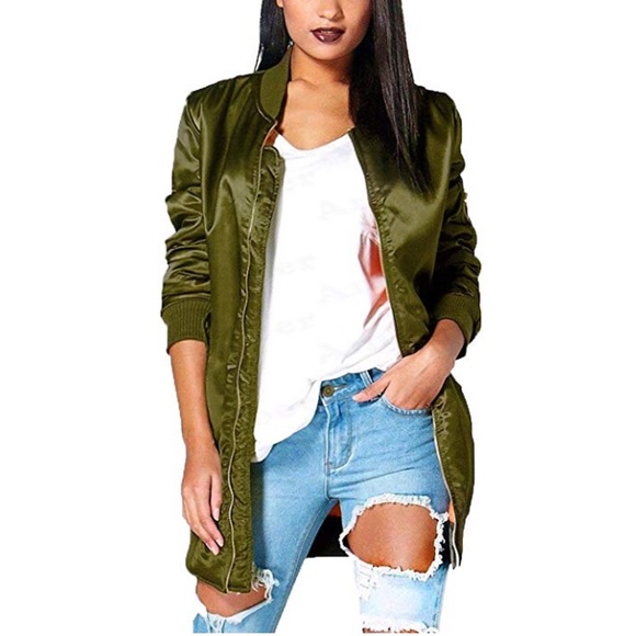 Boutique Jackets & Blazers - Bomber Military Lightweight Long Duster Sweater